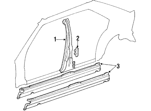 Mercedes-Benz 124-630-05-40 Rocker Panel