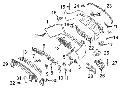 Mercedes-Benz 253-885-06-07 Tow Eye Cap Plate