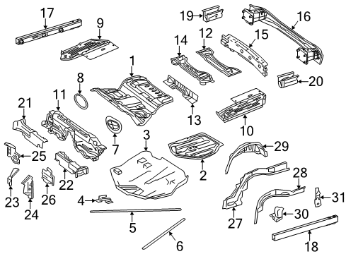 Mercedes-Benz 004-990-17-97 Inner Aperture Panel Rivet