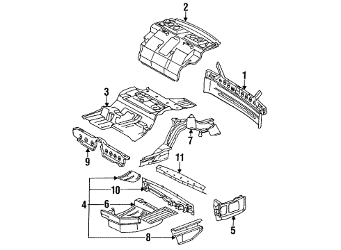 Mercedes-Benz 140-611-03-21 Rear Sidemember