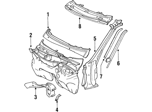 Mercedes-Benz 126-650-00-01 Windshield Header