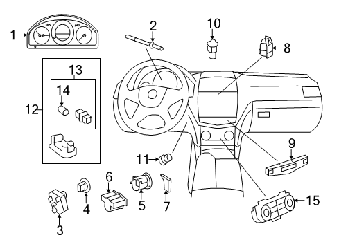 Mercedes-Benz 204-900-11-04-9051 Multifunction Switch