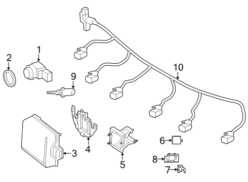 Mercedes-Benz 206-885-17-04 Radar Sensor Bracket