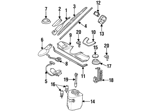 Mercedes-Benz 129-820-01-41 Wiper Transmission