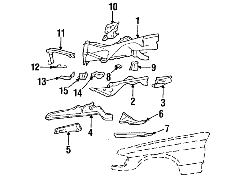 Mercedes-Benz 126-620-22-50 Apron/Rail Assembly