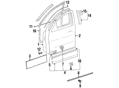 Mercedes-Benz 140-690-60-80 Window Trim