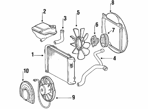 Mercedes-Benz 201-500-86-03 Radiator