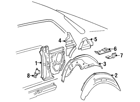 Mercedes-Benz 123-630-08-11 Inner Panel