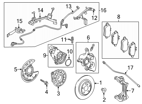 Mercedes-Benz 000-421-72-00 Caliper Mount Mount Kit