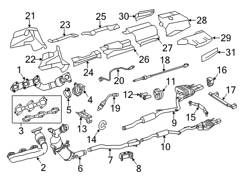 Mercedes-Benz 221-490-43-59 Muffler