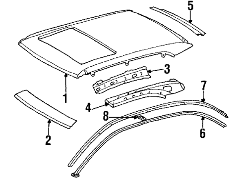 Mercedes-Benz 140-637-05-47 Side Rail