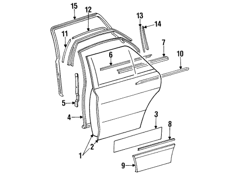 Mercedes-Benz 126-738-09-31 Outer Molding