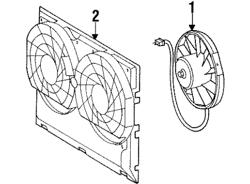 Mercedes-Benz 124-505-42-55 Shroud Assembly