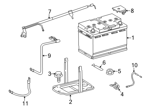 Mercedes-Benz 170-540-46-07-98 Positive Cable