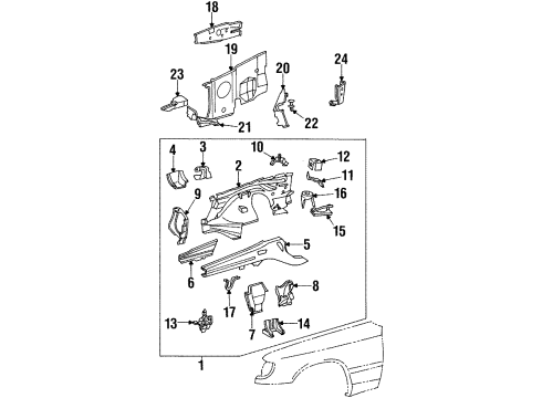 Mercedes-Benz 124-620-63-31 Reinforcement