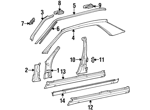 Mercedes-Benz 201-698-09-60 Gutter Clip