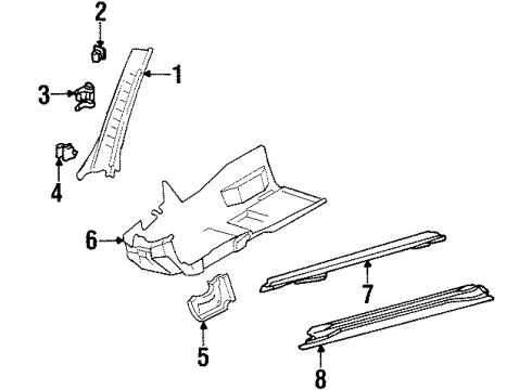 Mercedes-Benz 129-680-01-35-9A82 Scuff Plate