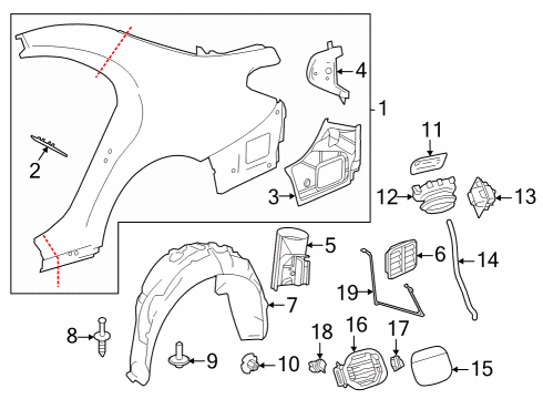 Mercedes-Benz 223-905-14-03-64-9051 Release Switch