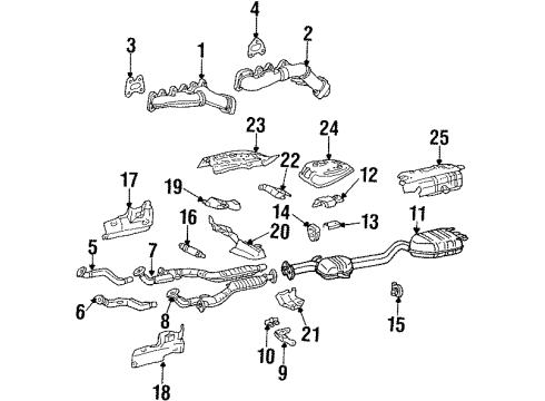 Mercedes-Benz 140-492-02-41 Muffler & Pipe Bracket