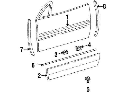 Mercedes-Benz 129-690-21-40-9999 Molding Assembly