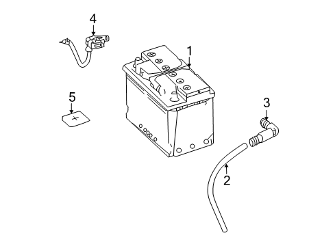 Mercedes-Benz 204-540-31-05 Positive Cable