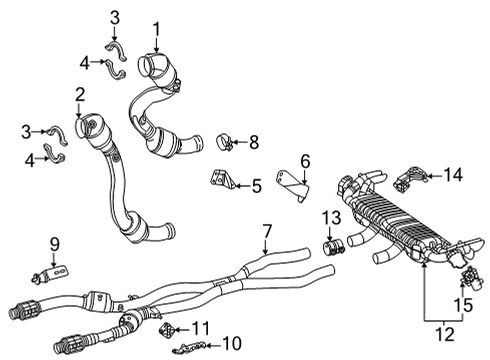 Mercedes-Benz 167-490-87-05 Center Pipe