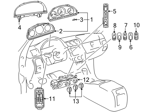 Mercedes-Benz 001-545-87-09 Stoplamp Switch