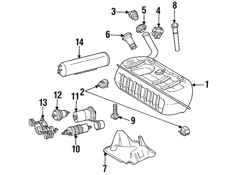 Mercedes-Benz 129-542-00-04 Fuel Gauge Sending Unit