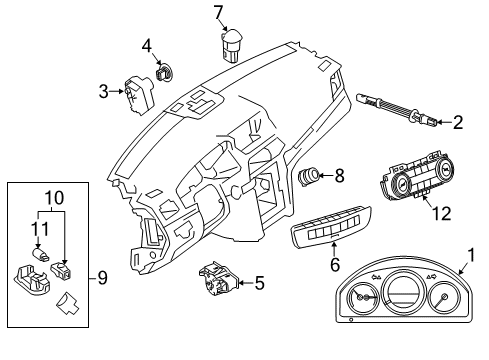 Mercedes-Benz 212-900-03-32-8N85 Multifunction Switch