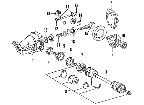 Mercedes-Benz 124-353-01-42 Pinion Bearing Spacer