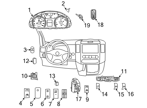 Mercedes-Benz 001-545-67-09 Stoplamp Switch