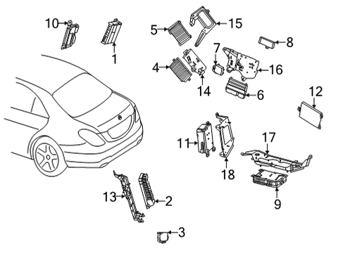 Mercedes-Benz 223-300-05-00 Pedal Travel Sensor