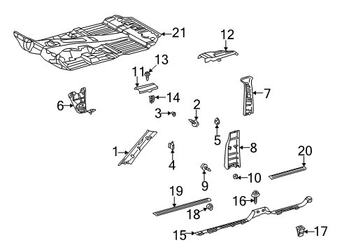 Mercedes-Benz 163-682-01-86 Carpet Bracket