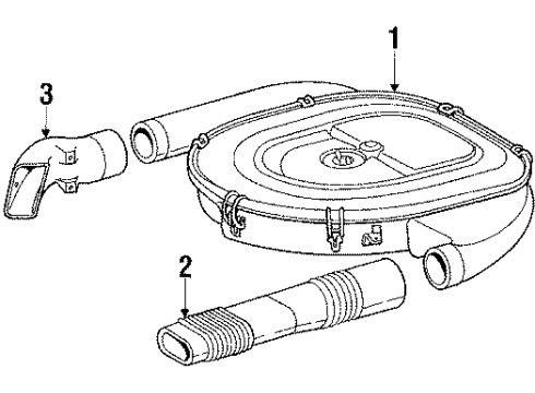 Mercedes-Benz 014-094-37-02 Air Cleaner Assembly