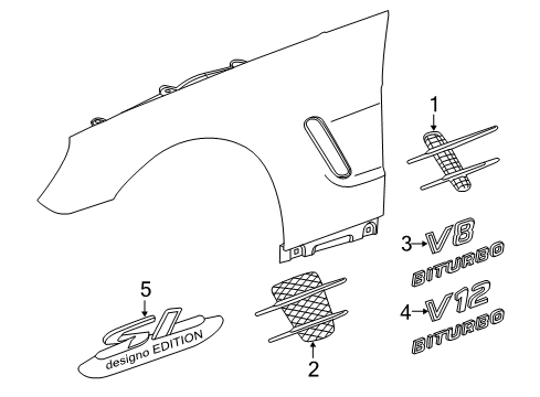 Mercedes-Benz 231-817-37-00 Nameplate