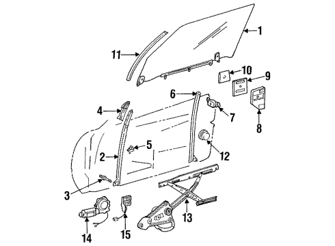 Mercedes-Benz 129-720-08-46 Window Regulator