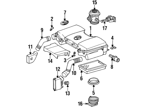 Mercedes-Benz 000-094-37-55 Air Cleaner Assembly Fastener