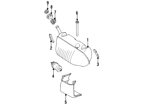 Mercedes-Benz 126-471-03-22 Fuel Tank Mount Bracket