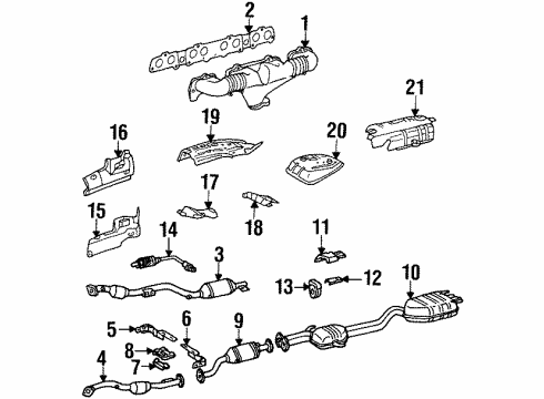 Mercedes-Benz 140-490-05-15 Muffler W/Tpipe