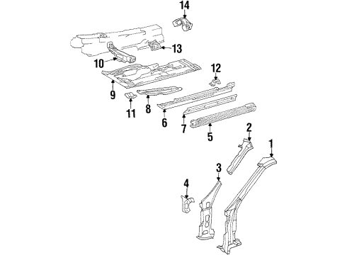 Mercedes-Benz 140-637-07-21 Hinge Pillar