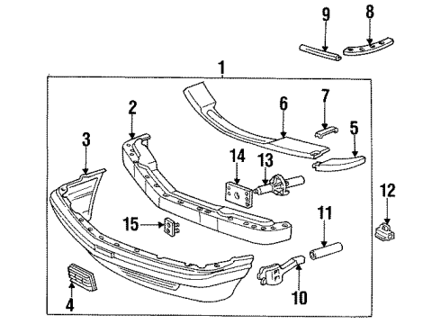 Mercedes-Benz 126-885-49-14 Bumper Cover Mount Bracket