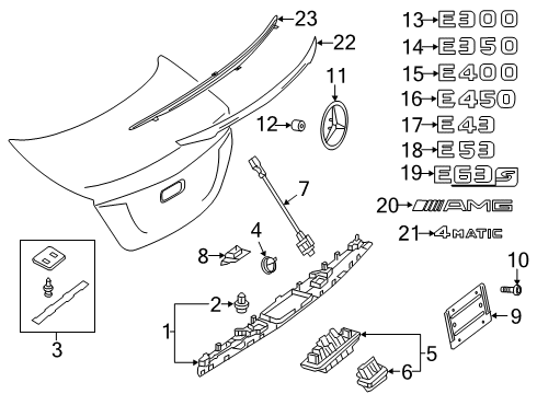 Mercedes-Benz 238-790-03-00-7992 Spoiler