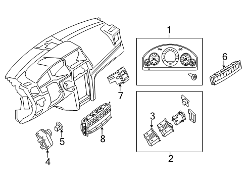 Mercedes-Benz 212-905-44-01 Hazard Switch