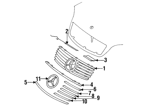 Mercedes-Benz 140-888-04-38 Baffle Plate