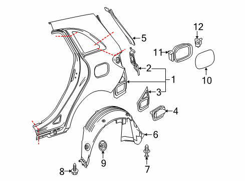 Mercedes-Benz 246-637-02-44 Lamp Bracket