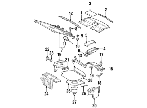 Mercedes-Benz 140-690-01-08-7145 Trunk Side Trim