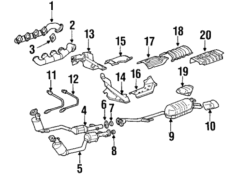 Mercedes-Benz 129-490-14-21 Muffler & Pipe