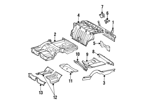 Mercedes-Benz 124-640-03-71 Panel Below Lid