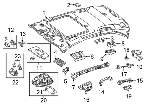 Mercedes-Benz 231-325-00-44-9051 Header Trim Cushion