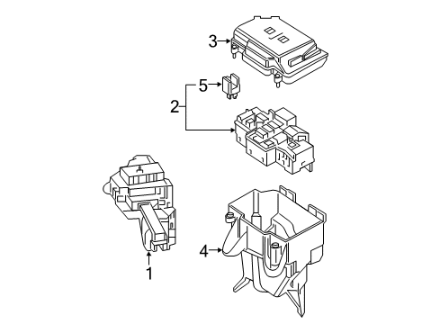 Mercedes-Benz 205-545-99-00 Fuse Box Cover